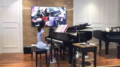 狗万特邀艺术家浙江音乐学院钢琴系丁阳博士Hybrid远程教育大师班+音乐会圆满成功